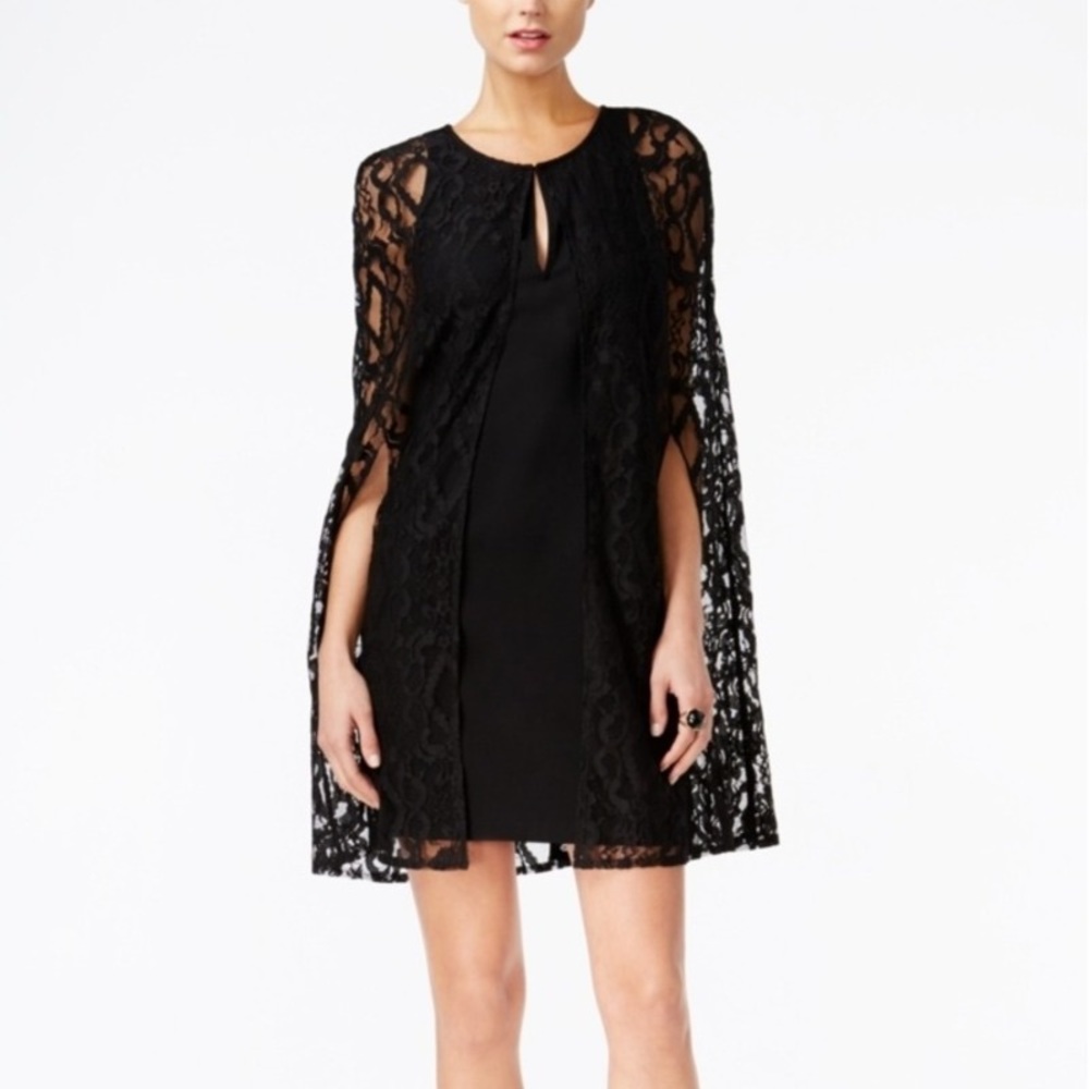 GUESS Lace Cape Dress